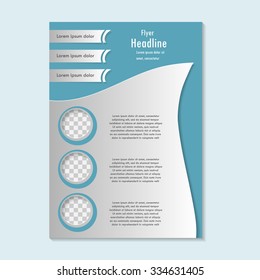 Vector flyer template design. For business brochure or cover