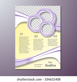 Vector flyer template design. For business brochure, leaflet or cover