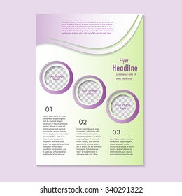 Vector flyer template design. For business brochure, leaflet or cover