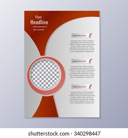 Vector flyer template design. For business brochure, leaflet or cover