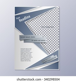 Vector flyer template design. For business brochure, leaflet or cover