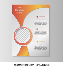 Vector flyer template design. For business brochure, leaflet or cover