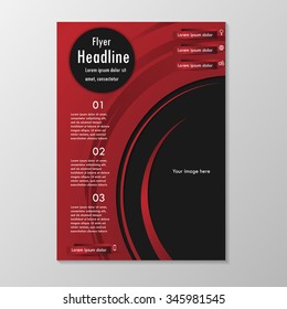Vector flyer template design. For business brochure, leaflet or cover