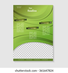 Vector flyer template design. For business brochure, leaflet or cover