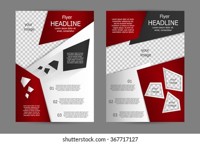 Vector flyer template design. For business brochure, leaflet or magazine cover
