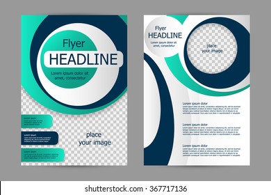 Vector flyer template design. For business brochure, leaflet or magazine cover