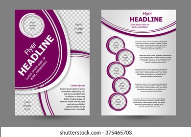 Vector flyer template design. For business brochure, leaflet or magazine cover