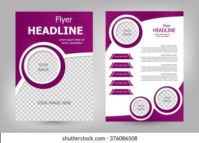 Vector Flyer Template Design. For Business Brochure, Leaflet Or Magazine Cover