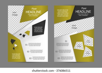 Vector flyer template design. For business brochure, leaflet or magazine cover
