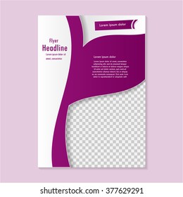 Vector flyer template design. For business brochure, leaflet or magazine cover