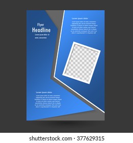 Vector flyer template design. For business brochure, leaflet or magazine cover