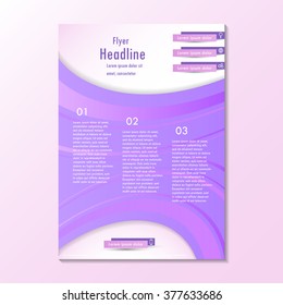 Vector flyer template design. For business brochure, leaflet or magazine cover