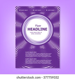 Vector flyer template design. For business brochure, leaflet or magazine cover