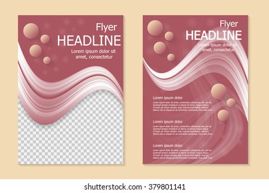 Vector flyer template design. For business brochure, leaflet or cover