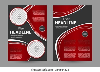 Vector flyer template design. For business brochure, leaflet or magazine cover