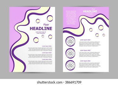 Vector flyer template design. For business brochure, leaflet or magazine cover