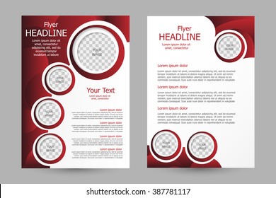 Vector flyer template design. For business brochure, leaflet or magazine cover