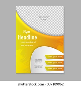 Vector flyer template design. For business brochure, leaflet or magazine cover