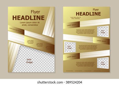 Vector flyer template design. For business brochure, leaflet or magazine cover