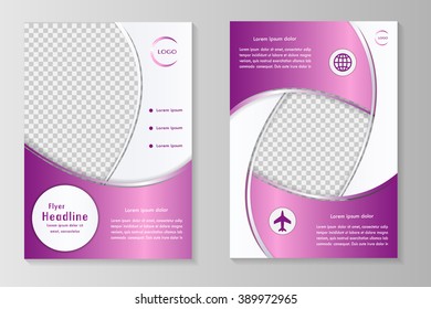 Vector flyer template design. For business brochure, leaflet or magazine cover