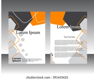 Vector flyer template design. For business brochure