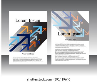 Vector flyer template design. For business brochure