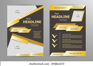 Vector flyer template design. For business brochure, leaflet or magazine cover