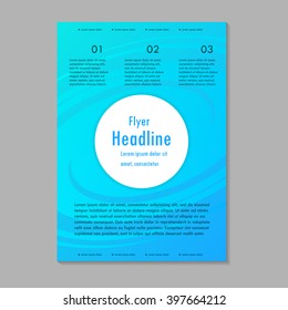Vector flyer template design. For business brochure, leaflet or magazine cover