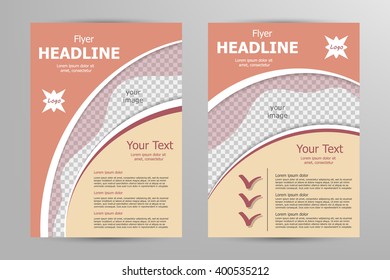 Vector flyer template design. For business brochure, leaflet or magazine cover