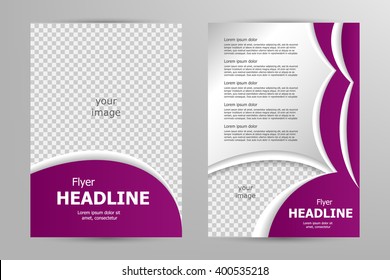 Vector flyer template design. For business brochure, leaflet or magazine cover