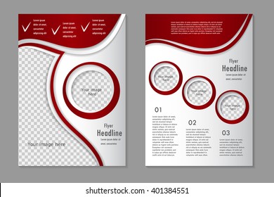 Vector flyer template design. For business brochure, leaflet or magazine cover