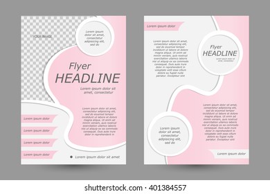 Vector flyer template design. For business brochure, leaflet or magazine cover