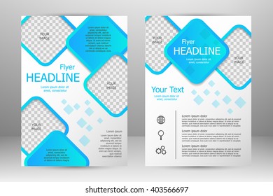 Vector flyer template design. For business brochure, leaflet or magazine cover