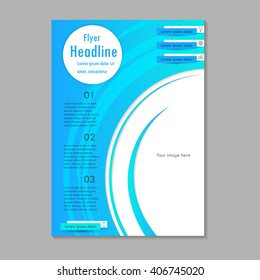 Vector flyer template design. For business brochure, leaflet or magazine cover