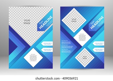 Vector flyer template design. For business brochure, leaflet or magazine cover