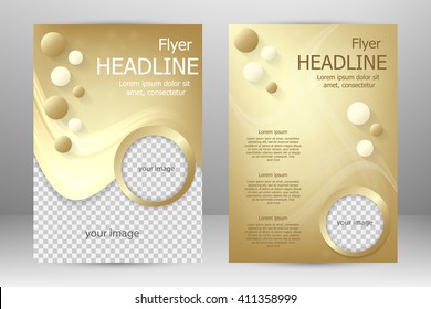 Vector flyer template design. For business brochure, leaflet or magazine cover
