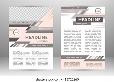 Vector flyer template design. For business brochure, leaflet or magazine cover