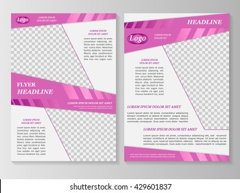 Vector flyer template design. For business brochure, leaflet or magazine cover