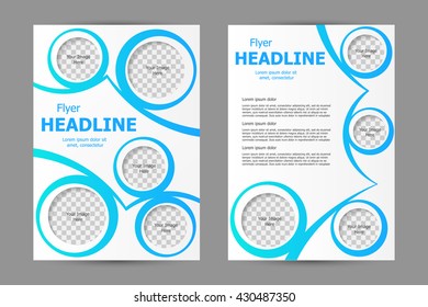 Vector flyer template design. For business brochure, leaflet or magazine cover
