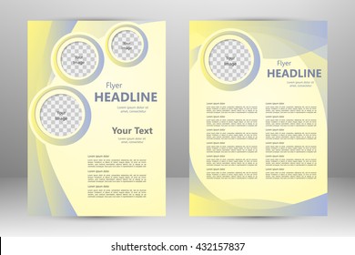 Vector flyer template design. For business brochure, leaflet or magazine cover