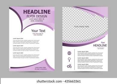 Vector flyer template design. For business brochure, leaflet or magazine cover
