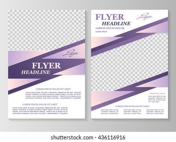 Vector flyer template design. For business brochure, leaflet or magazine cover.
