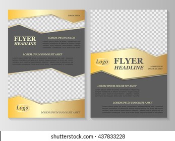 Vector flyer template design. For business brochure, leaflet or magazine cover.
