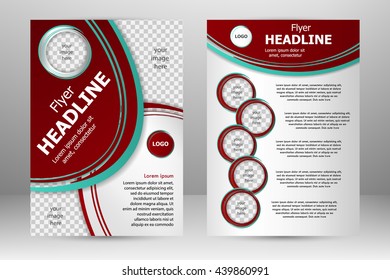 Vector flyer template design. For business brochure, leaflet or magazine cover