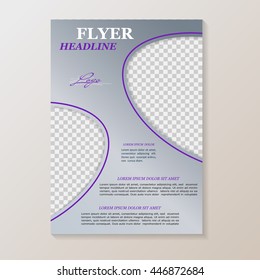 Vector flyer template design. For business brochure, leaflet or cover

