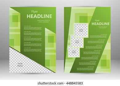 Vector flyer template design. For business brochure, leaflet or magazine cover
