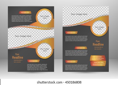 Vector flyer template design. For business brochure, leaflet or magazine cover