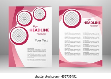 Vector flyer template design. For business brochure, leaflet or magazine cover