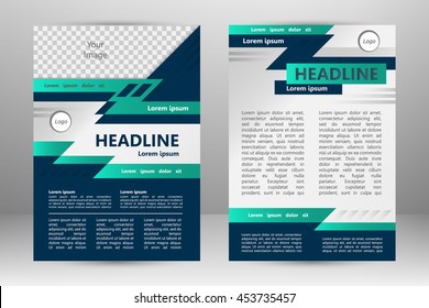 Vector flyer template design. For business brochure, leaflet or magazine cover
