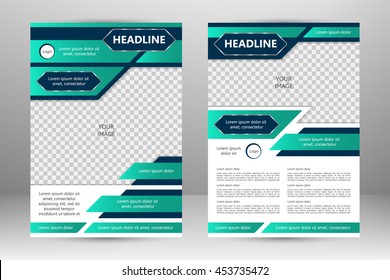 Vector flyer template design. For business brochure, leaflet or magazine cover